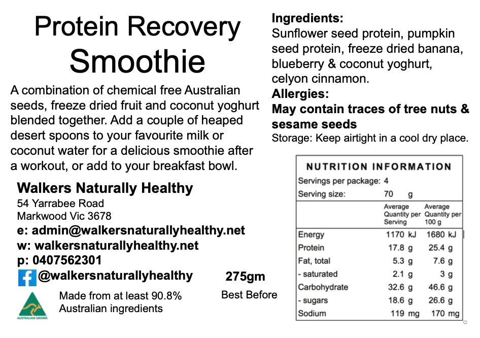 Protein Smoothie Blueberry & Banana (recovery smoothie)