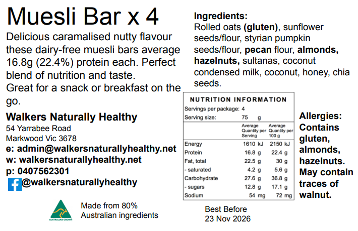 Protein Muesli Bar