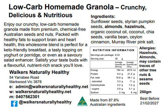 Low-Carb Granola - no added sugar